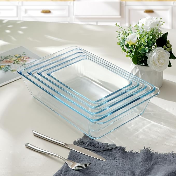 NUTRIUPS 1.4QT Rectangular Deep Glass Baking Dish, Glass Baking Pan - Image 7