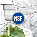 CURTA 6-Pack 1/4 Size 4" Deep NSF Polycarbonate Food Pans | Dishwasher & - Image 5