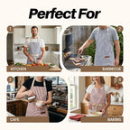 2Pack Adjustable Kitchen Apron for Women Men - Image 7