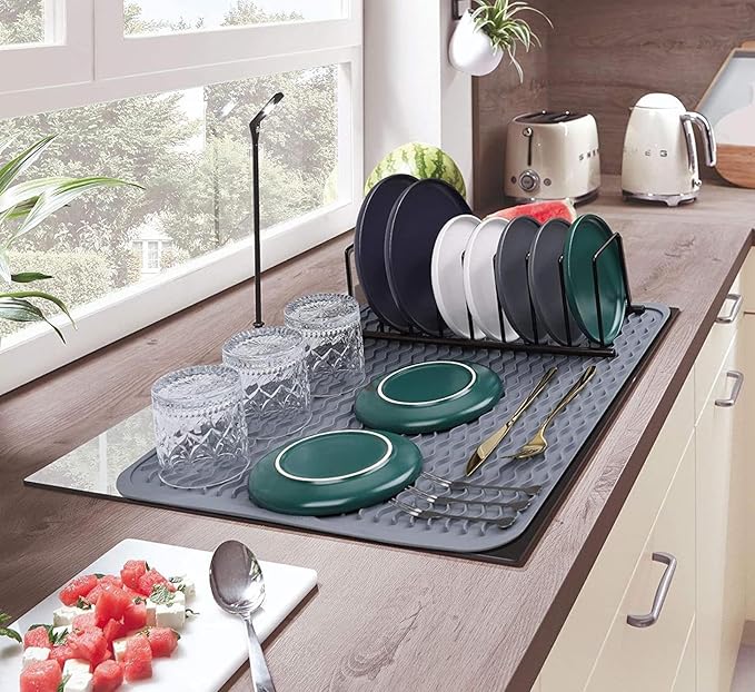 Silicone Dish Drying Mat for Multiple Usage, Easy clean, Eco-friendly, by MODENGKONGJIAN