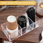 Acrylic Cup Holder for Countertop, 3 Slots Acrylic Coffee Bar Accessories and - Image 5