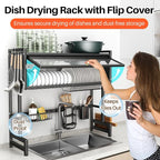 Over The Sink Dish Drainer Drying Rack 3 Tiers - Image 3