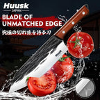 Huusk Butcher Knife Set, Sharp Meat Carving Breaking Knives - Image 6