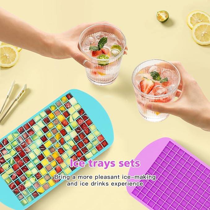 Silicone Ice Cube Tray, 160 Mini Crushed Ice Cube Molds Easy Release Small Ice - Image 5