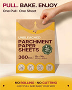Katbite Parchment Paper Sheets 360 PCS, 12x16 Inches Precut Unbleached Baking - Image 8