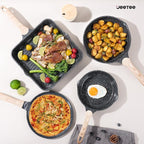 JEETEE 24Pcs Ceramic Cookware Set, Kitchen Healthy Non Toxic Induction Cookware - Image 8