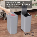N. NETDOT Bathroom Trash Can - Image 5