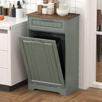 Single 10 Gallon Tilt Out Trash Can Cabinet - Image 8
