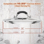 10.25 Inch Tempered Glass Lid Compatible - Image 2