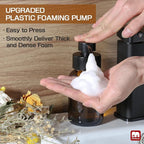 GMISUN Foaming Soap Dispenser, 8.5 fl oz / 250ml Amber Glass Foam Soap Dispenser - Image 2