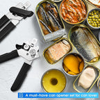 Gisafai 8 Pcs Can Opener, 3-in-1 Multifunctional Manual Can Openers, Stainless - Image 6