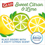 Glad Small Kitchen Drawstring Trash Bags, 4 Gallon, Febreze Sweet Citron & Lime - Image 3