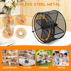 360° Rotating Metal Utensil Caddy, 4 Compartment Silverware Cutlery Holder - Image 2