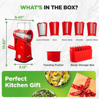 NutriChef 5 in 1 Cheese Grater & Shredder | 5 Different Blades - Image 8