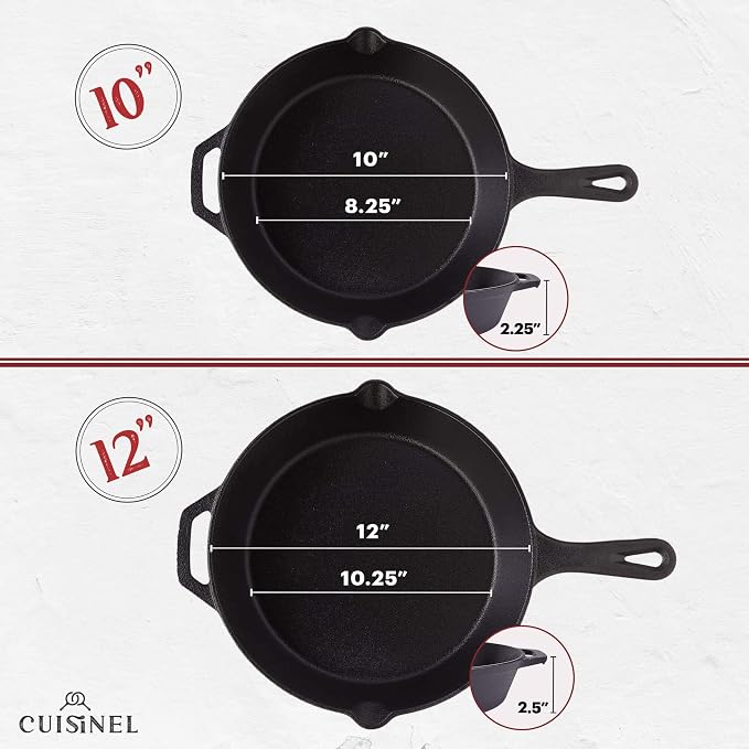 Cuisinel Cast Iron Skillets Set - Image 2