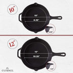 Cuisinel Cast Iron Skillets Set - Image 2