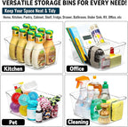 12 PACK Multi-Use Clear Plastic Storage Bins - Image 6
