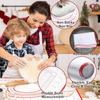 Extra Large 31.5" x 24" Silicone Baking Mat | Non-Slip Pastry & Dough Mat - Image 2