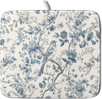 Chinoiserie Trees Dish Drying Mat by Anyako