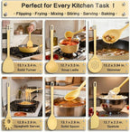 Silicone Kitchen Cooking Utensils Set of 6, Non-Stick Food Grade Silicone - Image 3