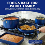 Granitestone Ceraluxe 20 Pc Ceramic Cookware Set Nonstick, Complete Pots and - Image 8
