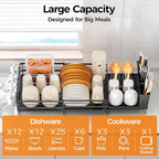 Delamu Stainless Steel Dish Drying Rack, Expandable Dish Drainer, Anti-Rust - Image 3