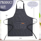 Handepo 12 Pcs Cotton Aprons for Women Men - Image 2