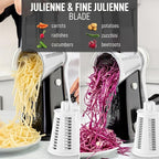 Zulay Kitchen Rotary Cheese Grater 5 Blade Cheese Shredder - Image 6