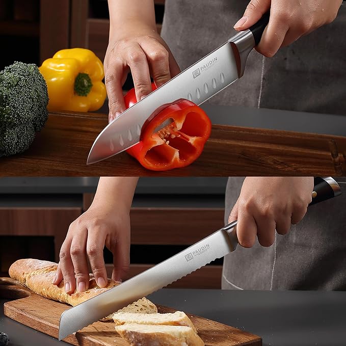 PAUDIN Knife Block Set, 15 Pieces Knife Set - Image 6