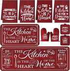 Fourluoo 10 Pcs Farmhouse Kitchen Decor and Accessories Set 4 Kitchen Towels 2 by Fourluoo