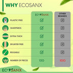 ECOSANX® 120 PCs Wooden forks for eating 6.5" Splinter Free Compostable Forks - Image 3