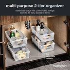 madesmart 2 Tier Bath Organizer, Undersink Storage - Image 3