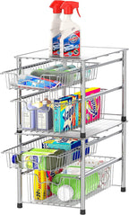 Simple Houseware Stackable 2 Tier Sliding Basket Organizer Drawer - Image 4