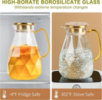 Yirilan Glass Pitcher, 2.2 Liter Water Pitcher - Image 9