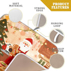 Christmas Dish Drying Mat for Kitchen Counter 16x18 Santa Claus Gingerbread - Image 4