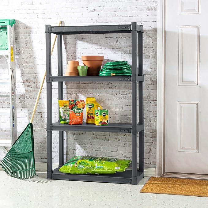 Sterilite 3-Pack 4 Shelf Unit, Heavy-Duty Shelving Storage and Utility Rack - Image 5