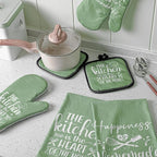 Sratte 6 Pcs Kitchen Decor Accessories Set Farmhouse Towels Pot Holders Oven - Image 3