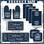 Fourluoo 10 Pcs Farmhouse Kitchen Decor and Accessories Set 4 Kitchen Towels 2 - Image 3