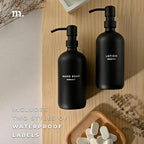 MaisoNovo Soap Dispenser 2-Piece Set | 16.9oz Black Bottles - Image 6