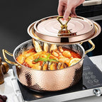 YJX 4.2QT Hammered Stock Pot - Image 6