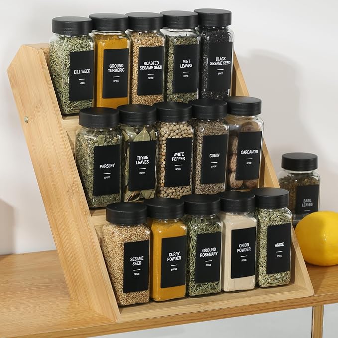 48 Glass Spice Jars with Labels, Spice Jar Set, 4oz Spice Containers, Seasoning - Image 4