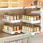 Pull Out Spice Rack Organizer for Cabinet, 2 Pack Widen Slide Out Spice Racks - Image 5