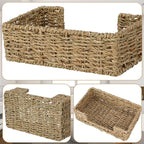 Graciadeco Bathroom Disposable Guest Towel Napkin Holder Long Seagrass Woven - Image 4