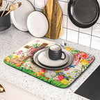 Easter Farmhouse Dish Drying Mat Funny Animal Dish Pad - Image 5