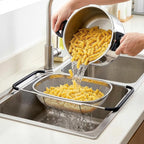 Suwimut 2 Pack Over the Sink Oval Colander - Image 5