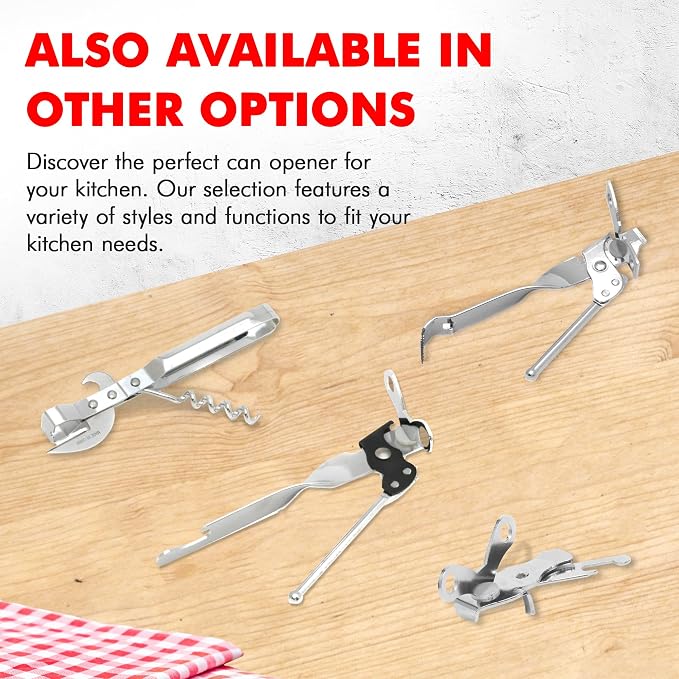 Chef Craft Select Butterfly Can Opener, 4 inches, Nickle Plated - Image 7