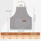 2 Pack Stripes Kids Apron, Kids Cooking Aprons - Image 2