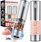WOWBOX Electric Salt and Pepper Grinder Set 2 PCS, Stainless Steel Automatic by WOWBOX