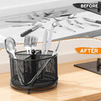 2 Pack 360° Rotating Metal Utensil Caddy - Image 3