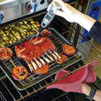 Pot Holders Yarn-Dyed Set of 3 Non Slip Silicone Kitchen Lines Heat Resistant - Image 3